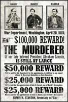 Booth wanted poster wearing 