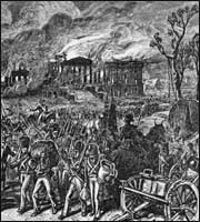 The burning of Washington City in 1814. 