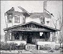 Clark home after the fire in Jan. 1929.