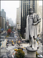 Columbus statue, Columbus Circle, NYC. 