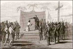Magellan forced the Philippinos to worship his cross idol telling them that it was "Christianity."