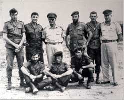 General Moshe Dayan with his men 
