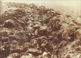 Thousands of dead British invaders were left to rot in trenches. 