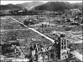 Atomic destruction of Nagasaki on 