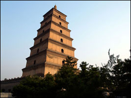 Giant Wild Goose Pagoda in Xi'an.