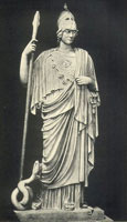 The Roman "virgin" Minerva. 