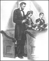 The Lincoln family in the First Presbyterian