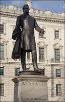 The statue of Lord Palmerston in Parliament Sq., London.
