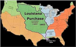The Louisiana Purchase of 1803.