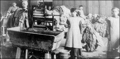 The Magdalene Laundries were huge labor intensive factories run by "fallen women."