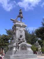 Monument to Magellan in Punta Arenas, Chile.