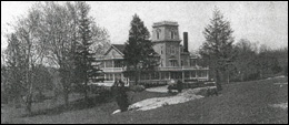 Mr. Rockefeller's home at Pocantico Hills on the Hudson River in New York State. 