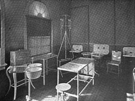 The operating room in the Pan-American Exposition hospital. 