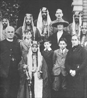 Philby (top row second from right) with the future Saudi King Feisal in 1919. 
