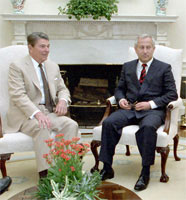 President Reagan and Gordievsky