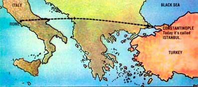 Rome and Constantinople became the 2 new headquarters of this new Constantinian "Christianity." 