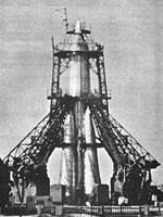 Sputnik1 on the launch pad in 1957. 