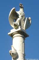 Close up of Tripoli Monument. 
