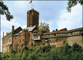 Wartburg Castle where Saint Martin worked on his Greek to German translation of the New Testament. 