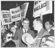 We Want Wallace posters at the 1944 Democratic National Convention. 