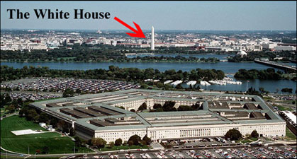 The giant Pentagon standing army headquarters in Washington City!!