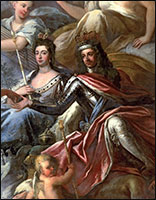 A portrait of William and Mary. 