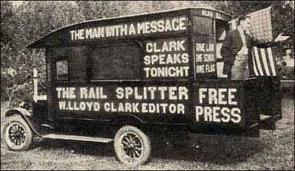 William Lloyd Clark and his mobile pulpit.